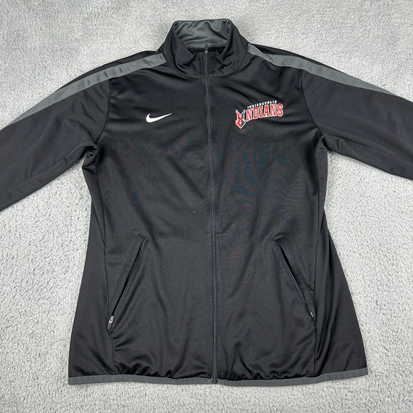 Nike Other - Nike Indianapolis Indians Jacket Mens Small Black Full Zip Baseball Distressed